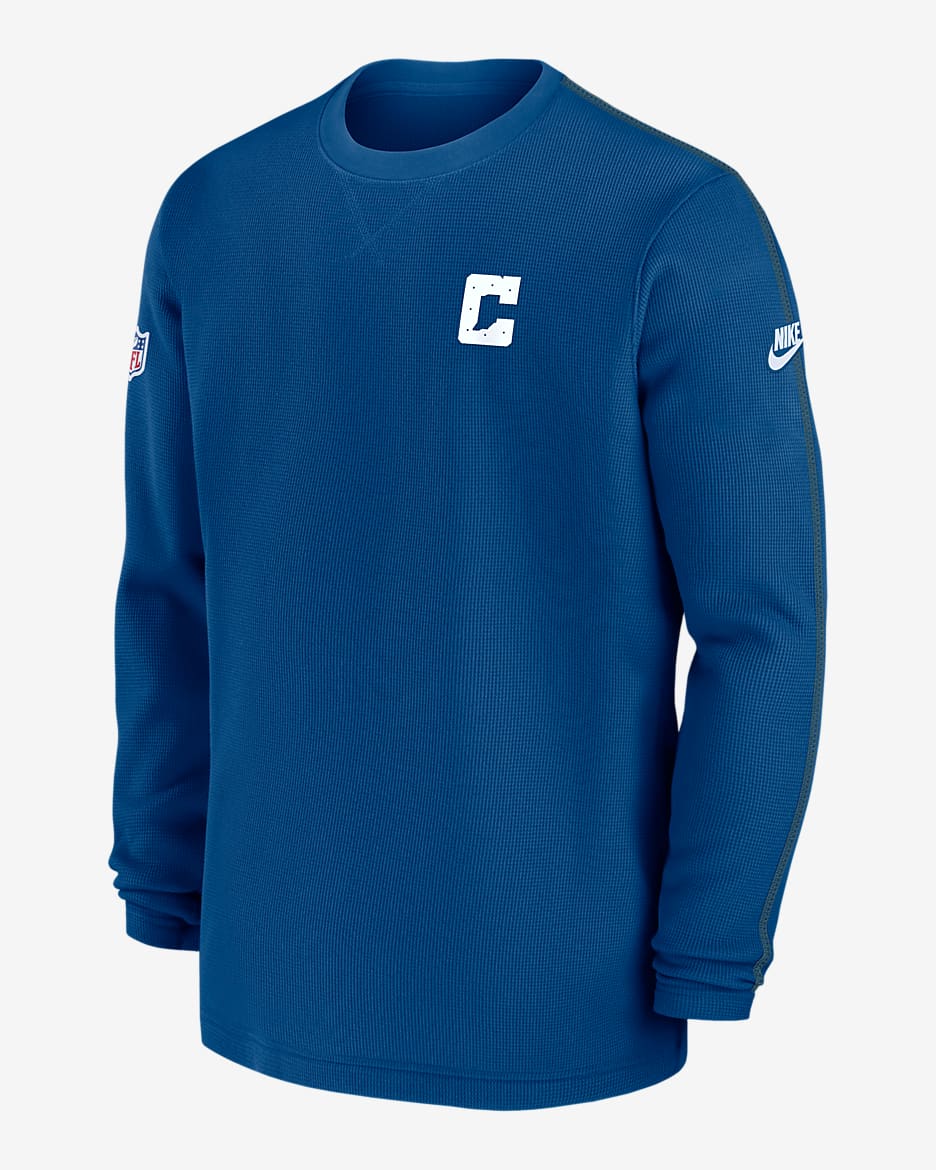 Indianapolis Colts Sideline Logo Coach Men s Nike NFL Long Sleeve Top. Nike